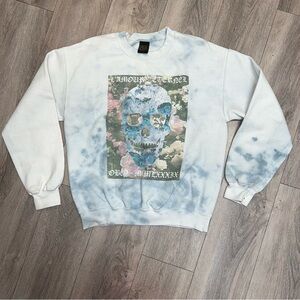 OBEY Sweatshirt Size Medium Tie-Dye Graphic Sugar Skull Gothic Print